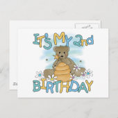 Honey Bear誕生日Tシャツとギフト ポストカード (正面/裏面)