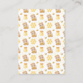 Honey Bear Baby Shower Diaper Raffle エンクロージャーカード (裏面)