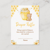Honey Bear Baby Shower Diaper Raffle エンクロージャーカード (正面)