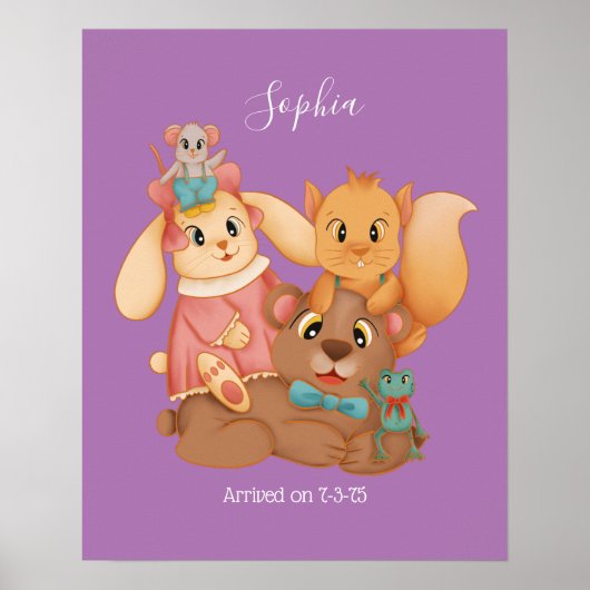 Honey Bear & Friends, DIY Name White Script ポスター (正面)