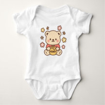 Honey Bear with Honey Pot | Pastel Watercolor Body