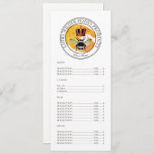 Honey Bee金ゴールドクラウンロゴ製品価格表 メニュー (正面/裏面)