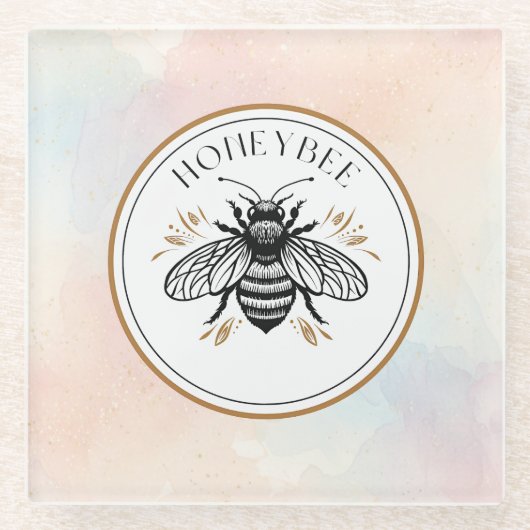 Honey Bee ガラスコースター (正面)