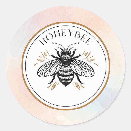 Honey Bee ラウンドシール (正面)