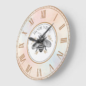 Honey Bee ラージ壁時計 (傾斜)