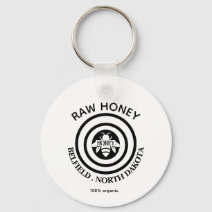 Honey Bee ヴィンテージの家族の名前と返信先住所 キーホルダー