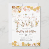 Honey Bee 2nd Birthday Invitation 招待状 (正面)