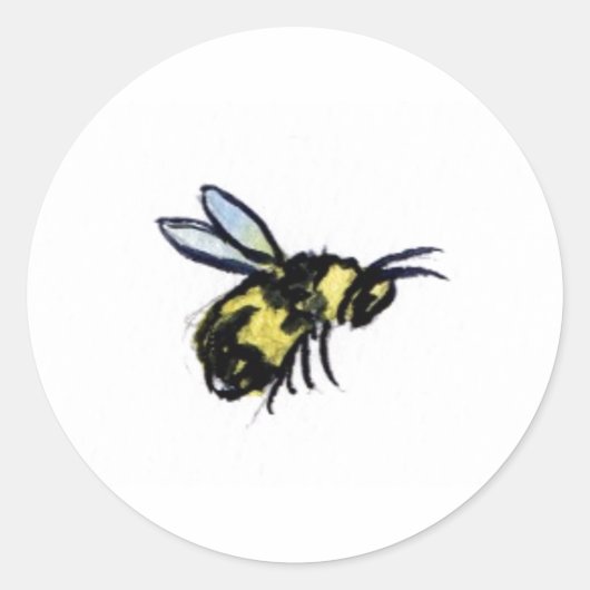Honey Bee Artのラベル絵画シール ラウンドシール (正面)