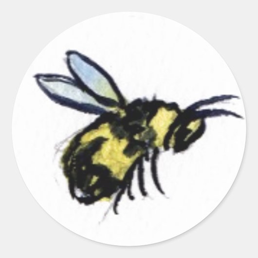 Honey Bee Artのラベル絵画シール ラウンドシール (正面)