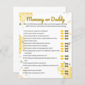 Honey Bee Baby Shower Mommy or Daddyゲーム (正面/裏面)