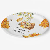 Honey Bee Bear Baby Shower ペーパープレート (アングル)