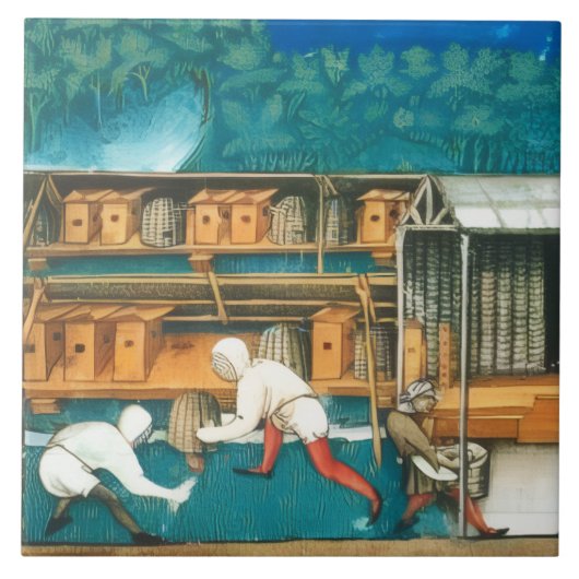 HONEY BEE / BEEKEEPER BEEKEEPING MONOGRAM タイル (正面)