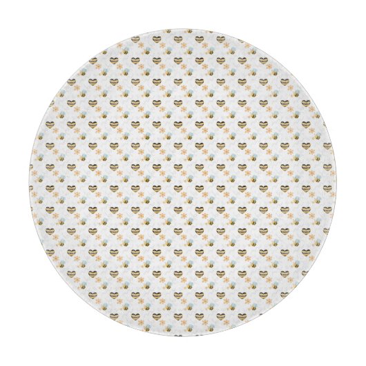 Honey Bee & Beekeeper Nature Lover’s カッティングボード (正面)