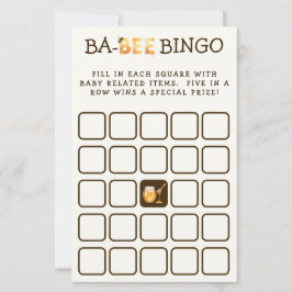 Honey Bee Bingo Spring Baby Shower Game