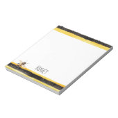 Honey Bee Black Gold Yellow   ノートパッド (回転)
