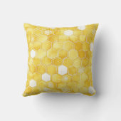 Honey Bee Black Gold Yellow Christmas クッション (裏面)