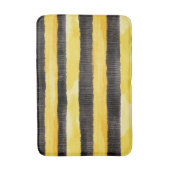Honey Bee Black Gold Yellow Christmas バスマット (正面縦)