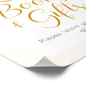 Honey Bee Books And Gifts Baby Shower Table Sign ポスター (角)