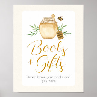 Honey Bee Books And Gifts Baby Shower Table Sign ポスター