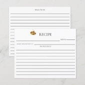 Honey Bee Bridal Shower Double Sided Recipe Card (正面/裏面)