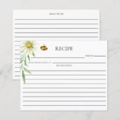 Honey Bee Bridal Shower Double Sided Recipe Card (正面/裏面)