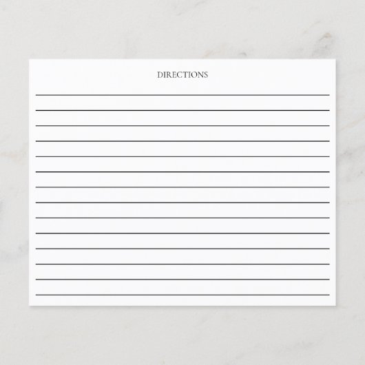 Honey Bee Bridal Shower Double Sided Recipe Card (裏面)