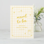 Honey Bee Bridal Shower Meant to Bee Card 招待状 (スタンド正面)