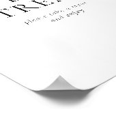 Honey Bee Bridal Shower Sweets & Treats Table Sign ポスター (角)