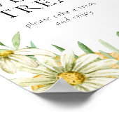 Honey Bee Bridal Shower Sweets & Treats Table Sign ポスター (角)