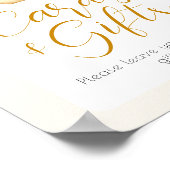 Honey Bee Cards And Gift Baby Shower Table Sign ポスター (角)