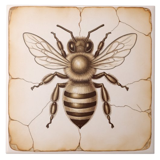 Honey Bee Ceramic Tile タイル (正面)