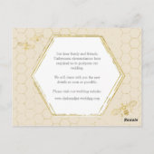 Honey Bee Cream金ゴールド日付はがきを変更 ポストカード (裏面)