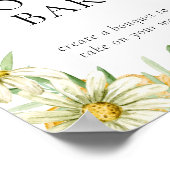 Honey Bee Floral Flower Bar Station Sign ポスター (角)