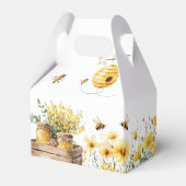 Honey Bee Flower Birthday Baby Shower フェイバーボックス (裏面サイド)