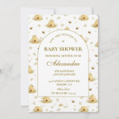 Honey Bee Garden Baby Shower 招待状 (正面)