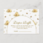 Honey Bee Garden Baby Shower Diapper Raffle エンクロージャーカード (正面)