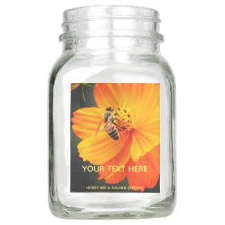 Honey Bee & Golden Cosmos [Mason Jar] メイソンジャー