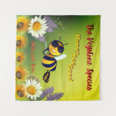 Honey Bee Good - The Keystone Species タペストリー (正面(横))