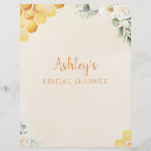 Honey Bee He Said She Said Bridal Shower Game (裏面)