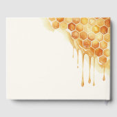 Honey Bee Honeycomb Watercolor Baby Shower ゲストブック (裏面)