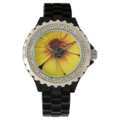 Honey bee ON A Yellow bloom    Watch Watch 腕時計 (正面)