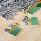 Honey Bee On Pink Aster Flower写真を追加 ジグソーパズル (側面)