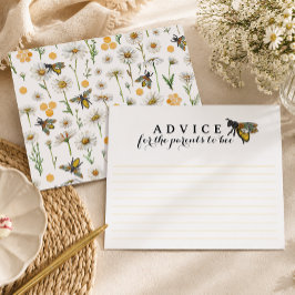 Honey Bee Parents to Bee Baby Shower Advice Card |