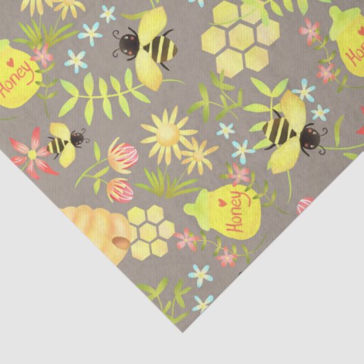 Honey Bee Sage Green 薄葉紙 (詳細)