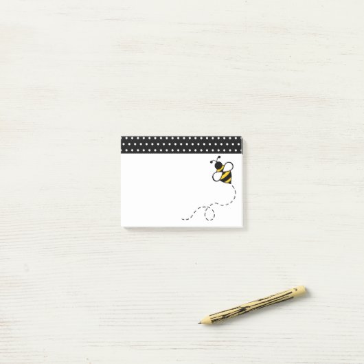 Honey Bee School Office Post It Notes Gift ポストイット (デスク上)