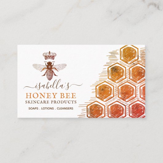 Honey Bee Skincare Amber Products名刺 名刺 (正面)