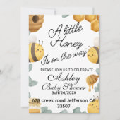 Honey bee Summer Baby Shower Themes  招待状 (正面)