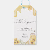 Honey Bee Sunflowers Gender Reveal You ギフトタグ (正面)