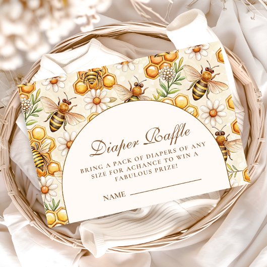 Honey Bee Theme Diapper Raffle エンクロージャーカード