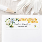 Honey Bee Theme Return Address Labels ラベル (インサイチュ)